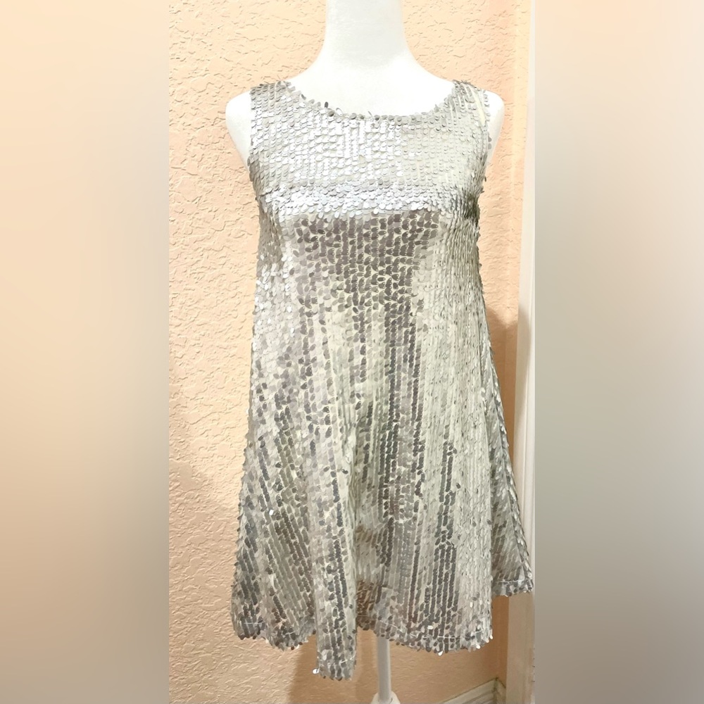 Silver sequenced dress 😍